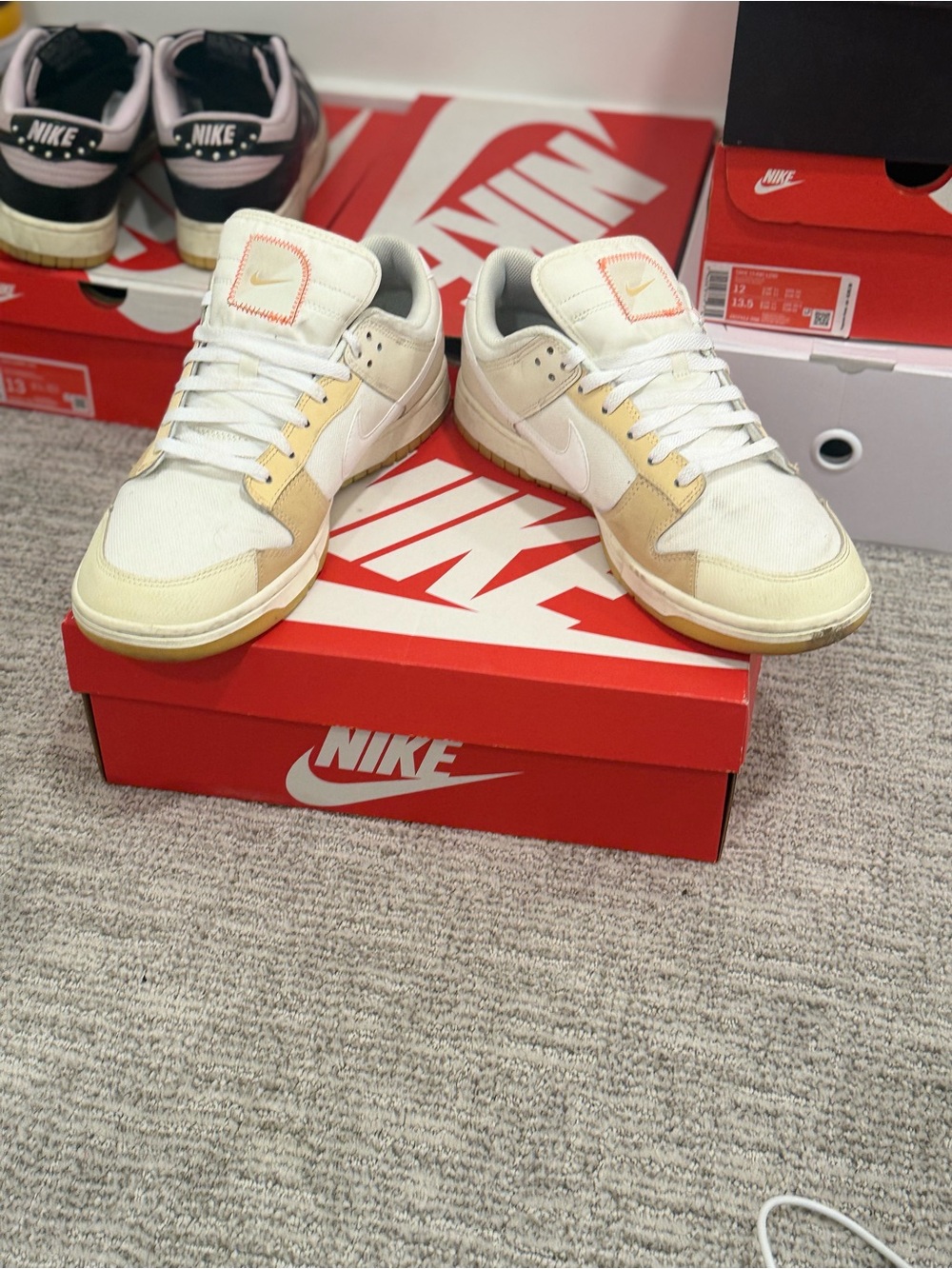 Nike Dunk Low SE “If Lost Return To” Patchwork Size 12 FJ5475-100 w/ Box